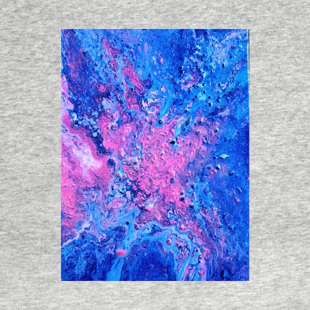 Blueberry Blitz Acrylic Pour - Fluid Painting by dnacademic